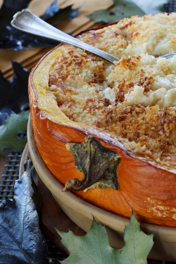 Mac & Cheese Baked in a Pumpkin