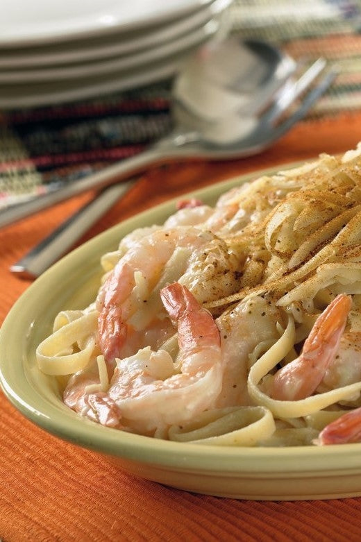 Shrimp and Pasta Cheddar Alfredo