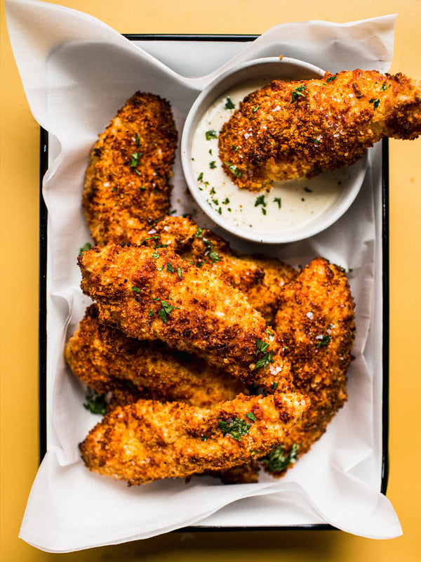 Air Fryer Chicken Tenders with Cheddar Cheese