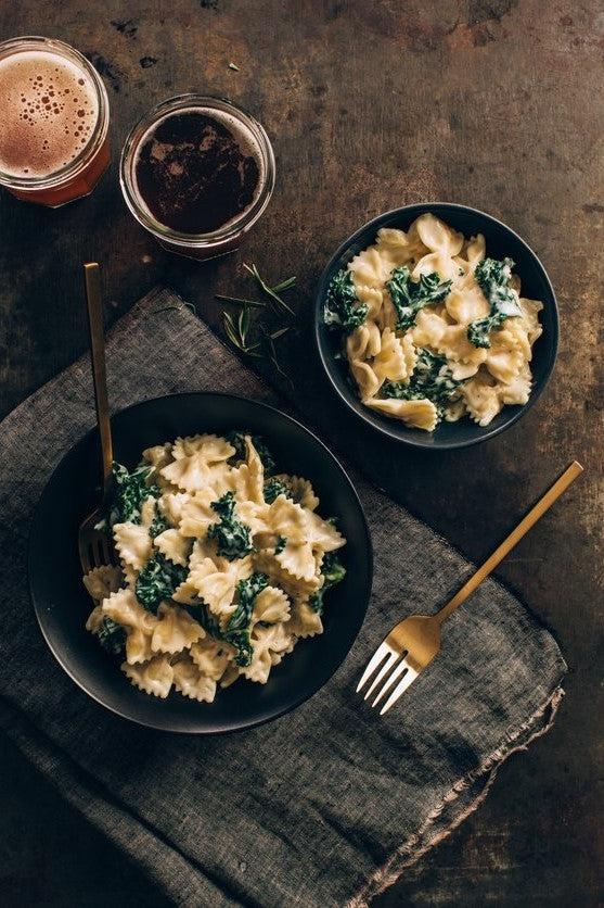 Stovetop Mac and Cheese with Kale & Alpine Cheddar