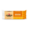 Cabot Creamery Gouda Cheese is a rectangular 8-ounce block in orange and white packaging. Enjoy this creamy, protein-rich snack with Cabot quality for any occasion.