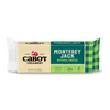 Cabot Creamery Monterey Jack Cheese, 8 oz, features a beige and green plaid label. This delicious, lactose free cheese melts perfectly in recipes and showcases Cabot Creamery's quality.