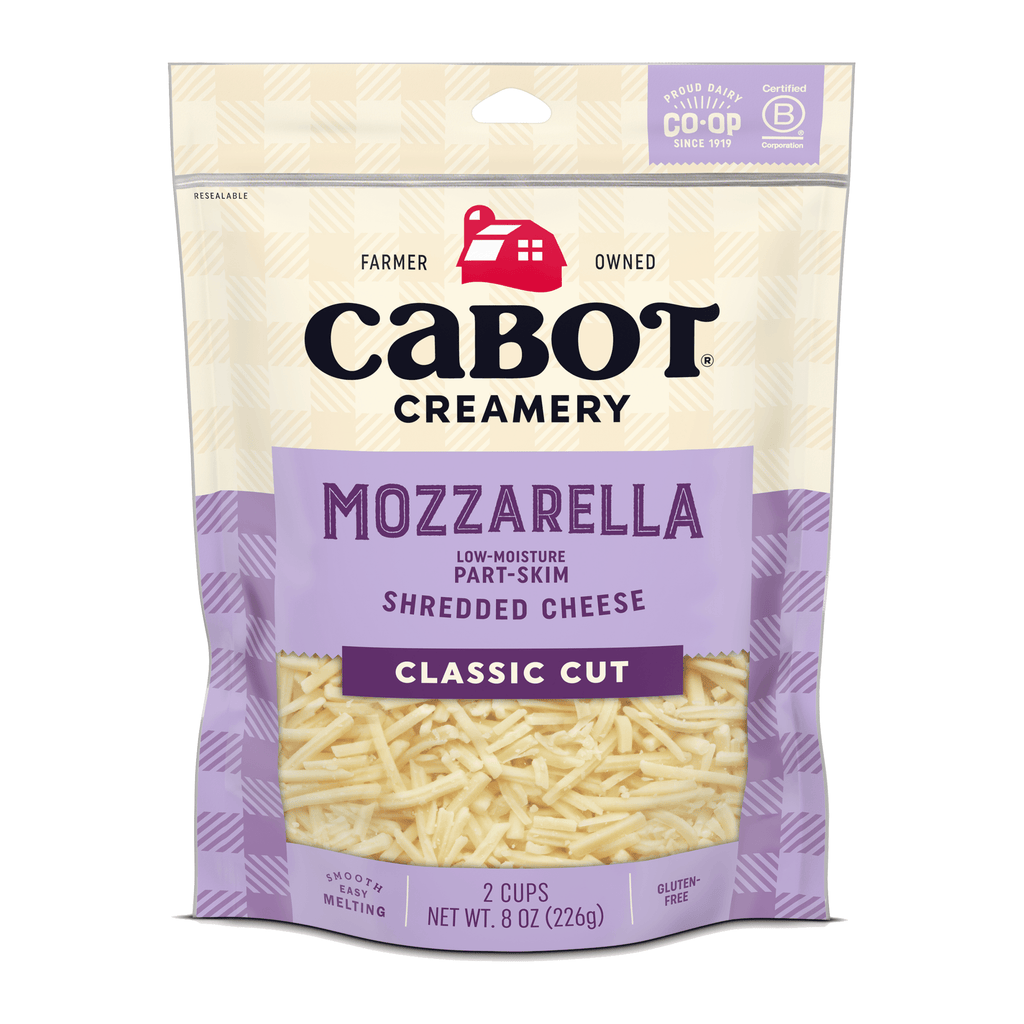 PartSkim Shredded Mozzarella Cheese Cabot Creamery