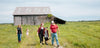 Lucas Farm Family walking in field