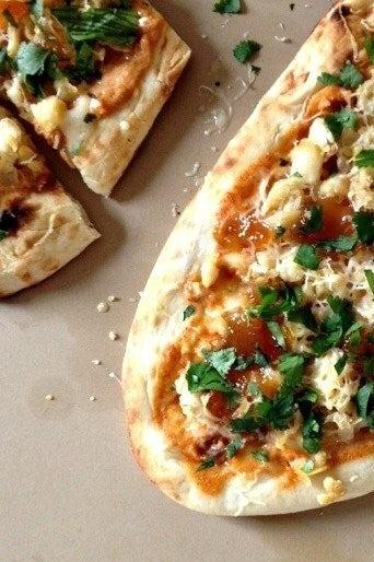 Tandoori Chickpea Pizza with Mango Chutney