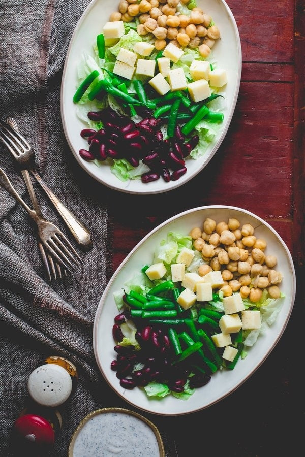 3 Bean Chopped Salad with Cheddar and Ranch