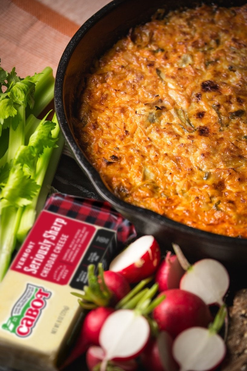 Artichoke and White Bean Buffalo Dip