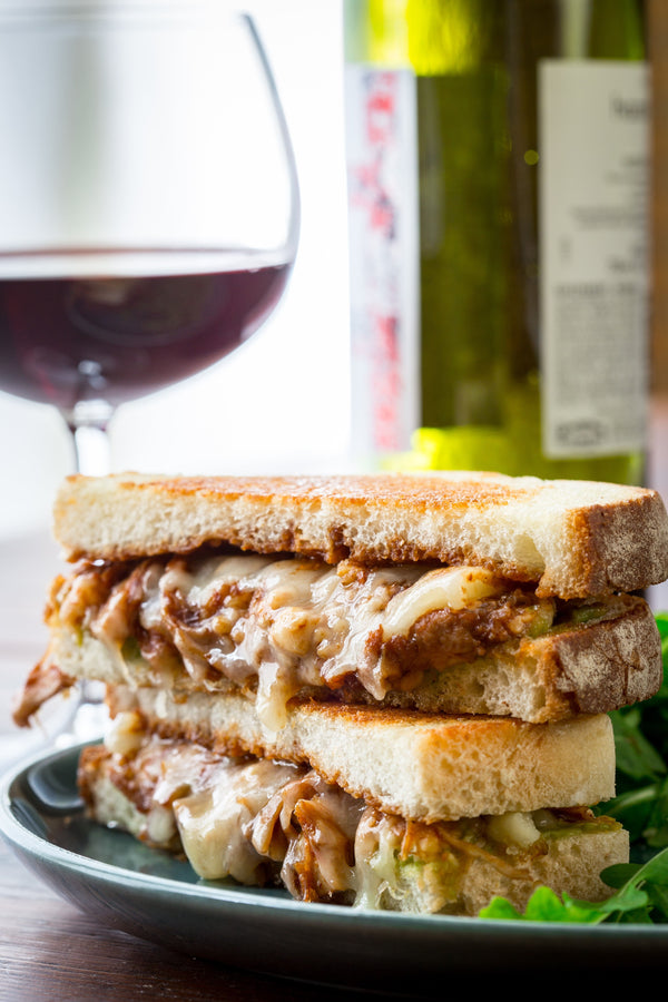 BBQ Shredded Chicken Grilled Cheese