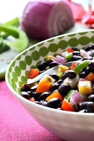 Black Bean Salad with Lime Cinnamon Vinaigrette