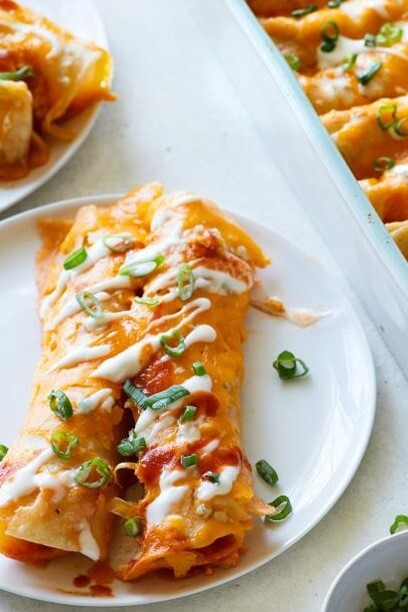 Buffalo Chicken Enchiladas Recipe