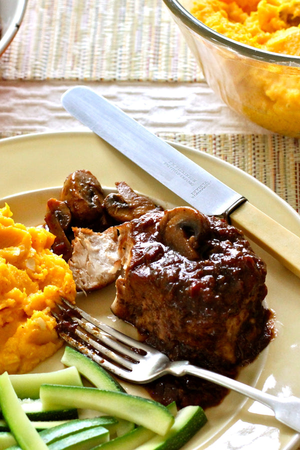 Buttercup Squash & Smothered Pork Chops Recipe