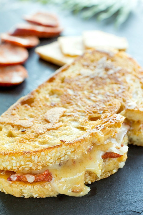 Cheddar & Chorizo Grilled Cheese Recipe with Cabot Pepper Jack