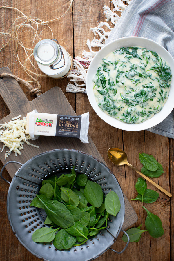 Cheddar Creamed Spinach