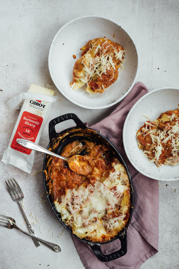 Cheesy Stuffed Shells with Pesto and Ricotta