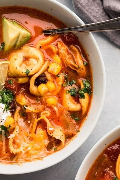 Chicken Tortilla Tortellini Soup