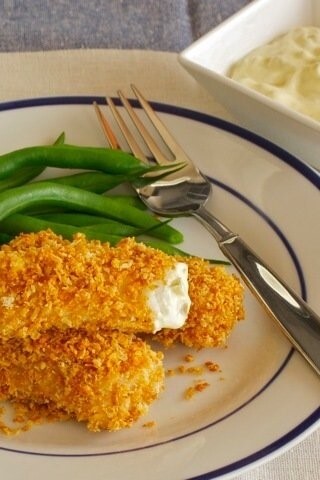 Crispy Cheddar Fish Sticks