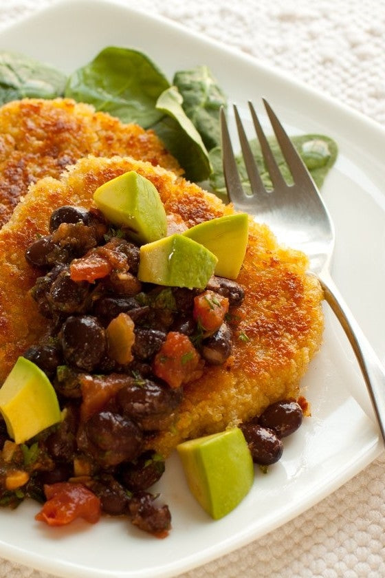 Crispy Pepper Jack Couscous Cakes