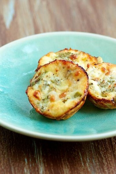Crustless Asparagus & Rosemary Mini-Quiches