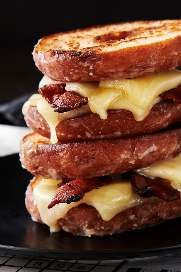 Grilled Cheese Donut with Bacon