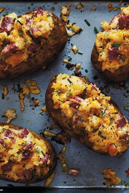 Double Baked Corned Beef Potatoes