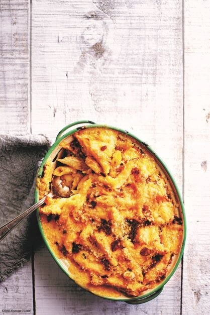 Garganelli Mac ‘n Cheese with Roasted Jalapeños & Bacon