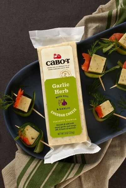 Garlic Herb Cheddar & Smoked Salmon Cucumber Roll