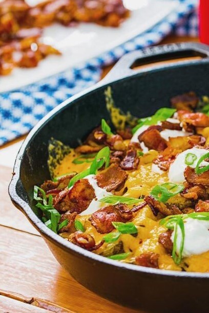 Grilled Cheesy Loaded Potatoes