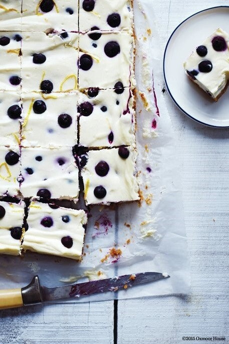 Krebs Organic Dairy Farm’s Blueberry-Lemon Cheesecake Squares