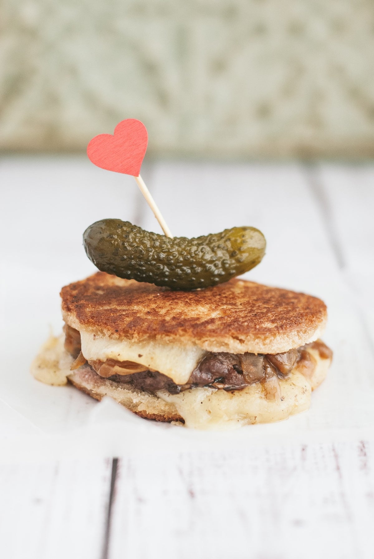 Mini Patty Melts with Caramelized Onion Confit