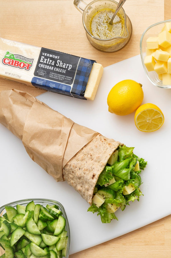 Miso Cheddar Caesar Salad Wrap