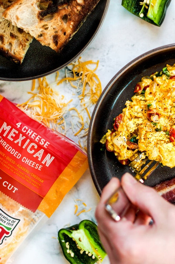 Perfect Cheesy Mexican Scrambled Eggs