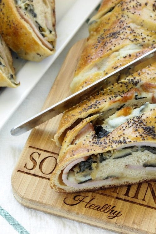 Spiral Stuffed Bread with Ham and Cheddar