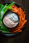 Sriracha Blue Cheese Swirl Greek Yogurt Dip