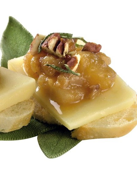 Cheddar and Roasted Pear Canapes