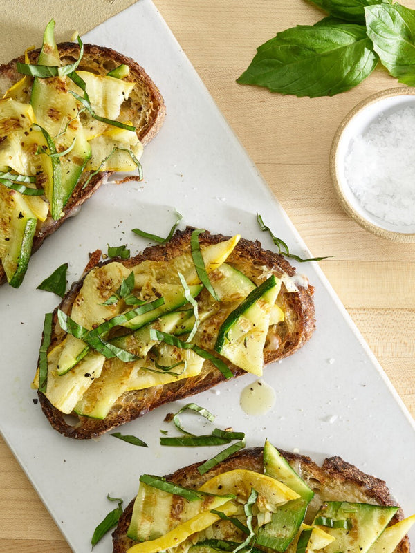 Grilled Zucchini Toasts