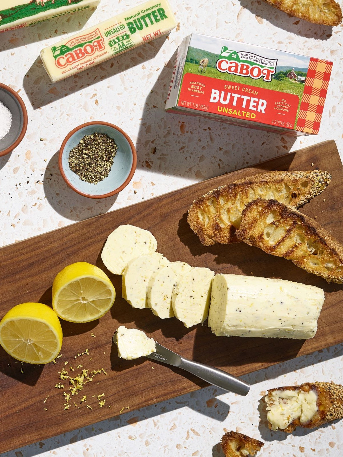 Lemon Black Pepper Compound Butter