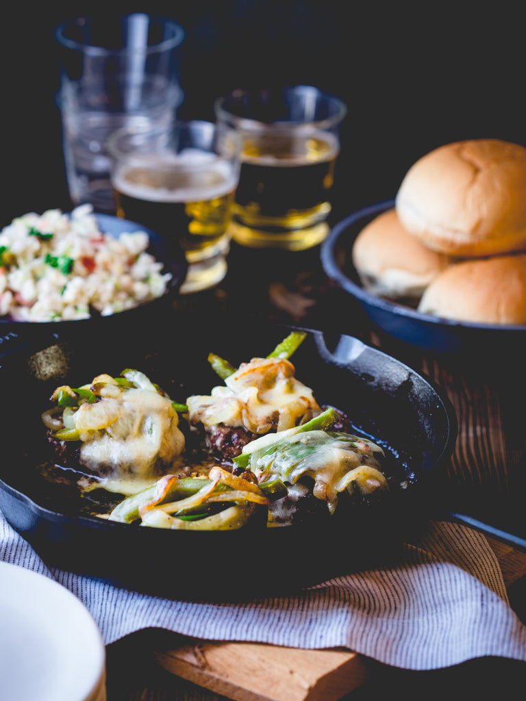 Philly Cheese Steak Burgers