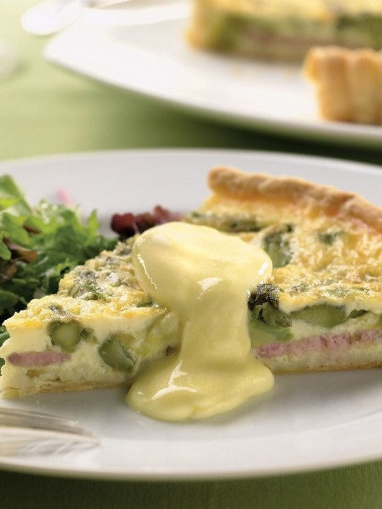 Canadian Bacon and Asparagus Quiche
