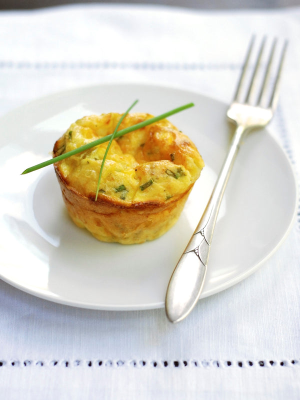 Chive, Cheddar & Green Chili Corn Mini-Quiches