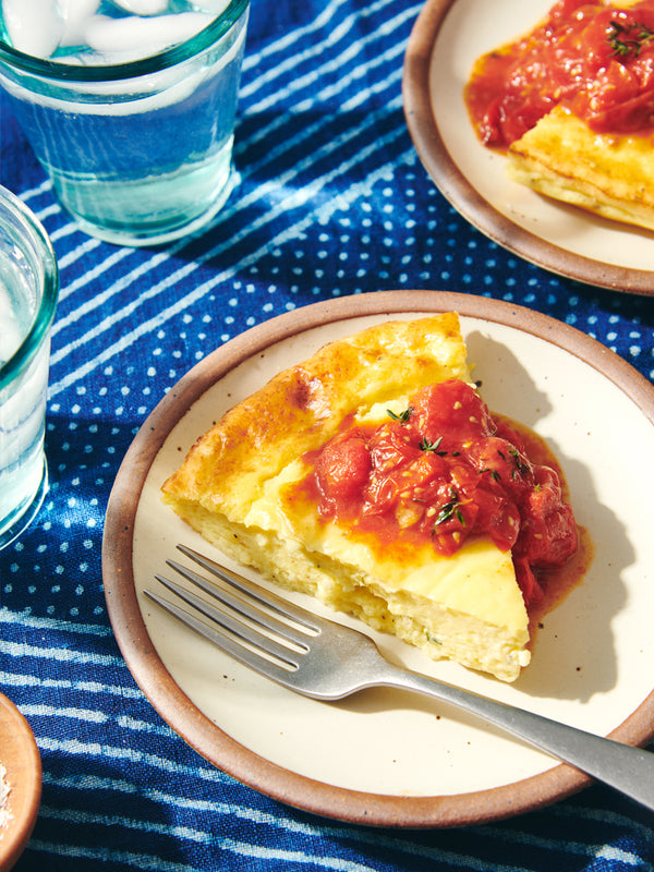 Baked Cottage Cheese with Roasted Grape Tomatoes