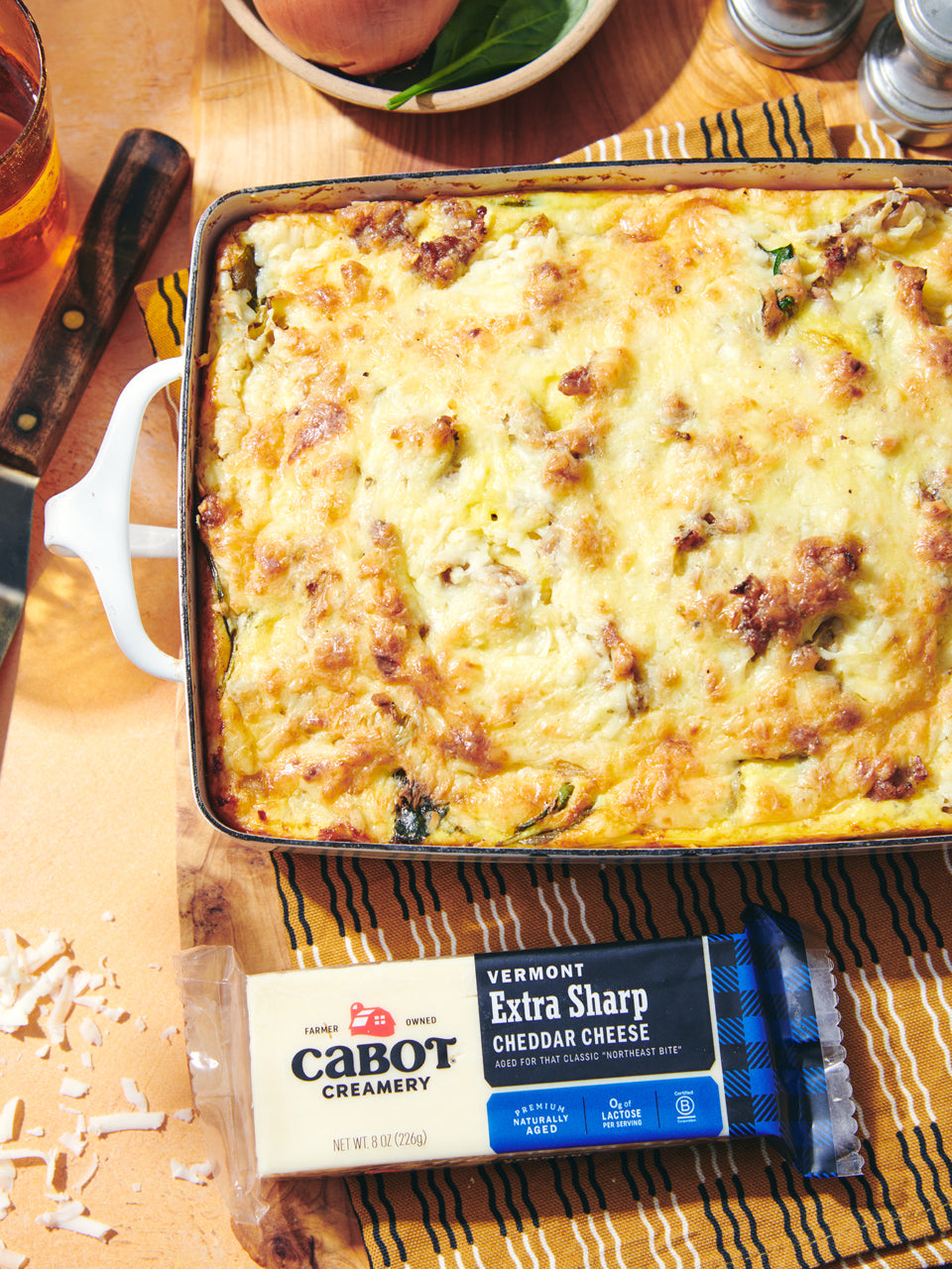 Spinach, Artichoke & Sausage Egg Strata Casserole