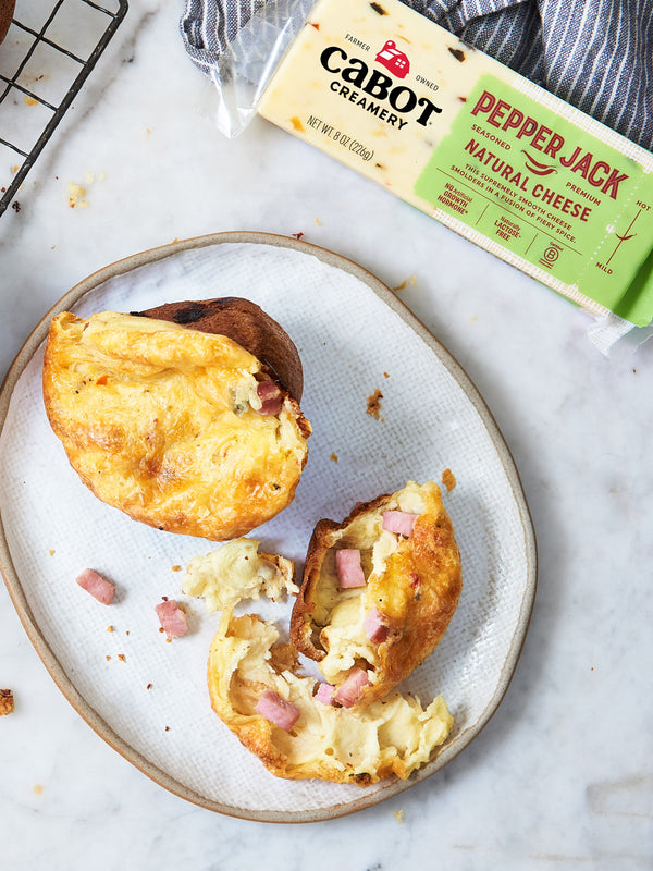 Pepper Jack and Ham Popovers