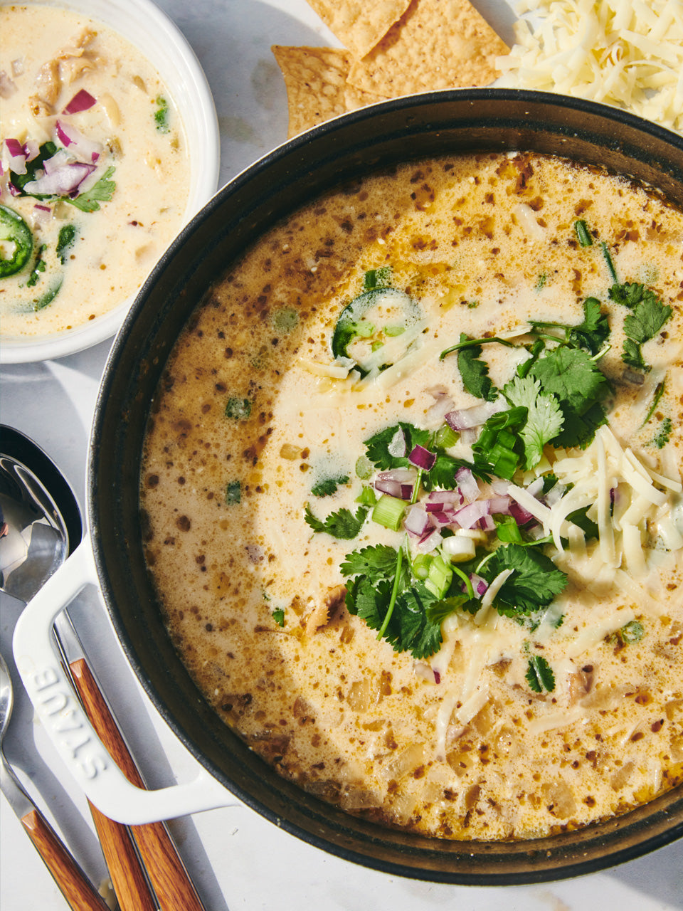 Cheesy White Chicken Chili 