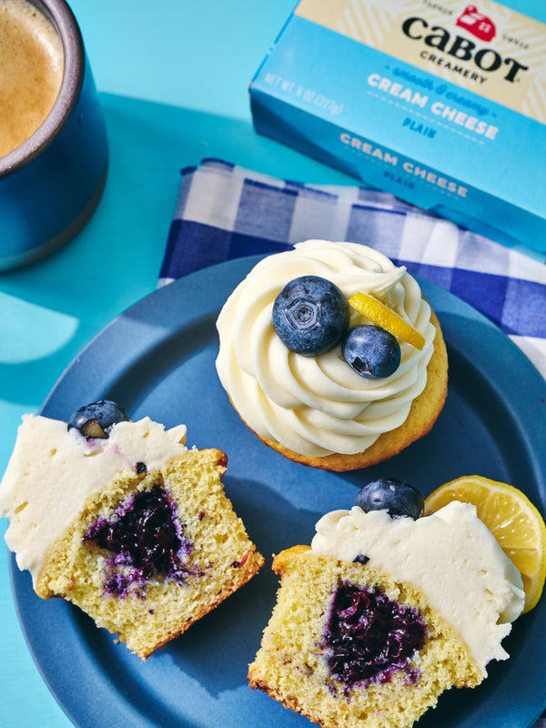 Blueberry Filled Lemon Cupcakes