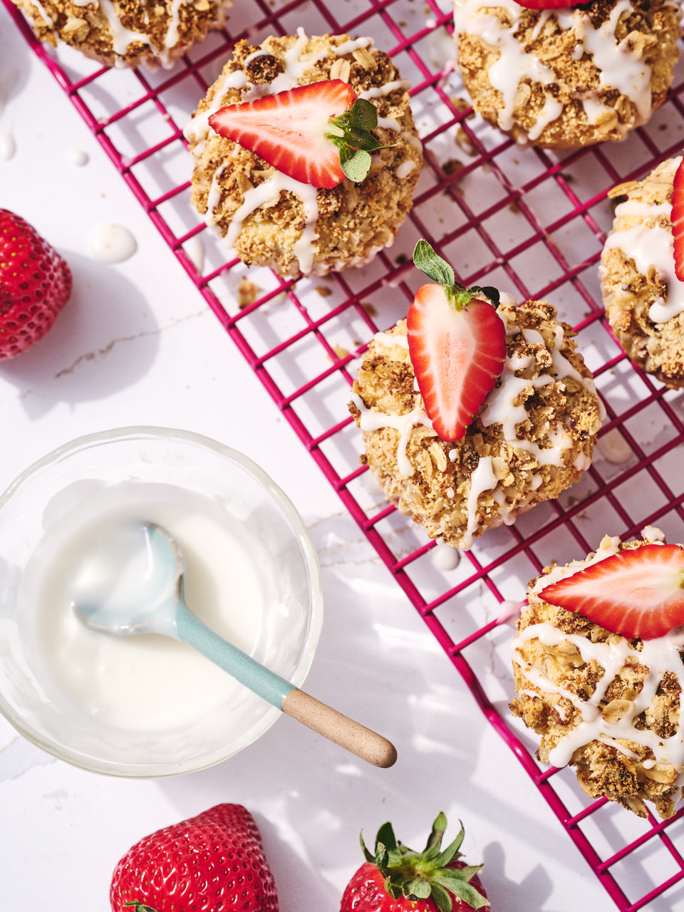 Strawberry Oat Muffins