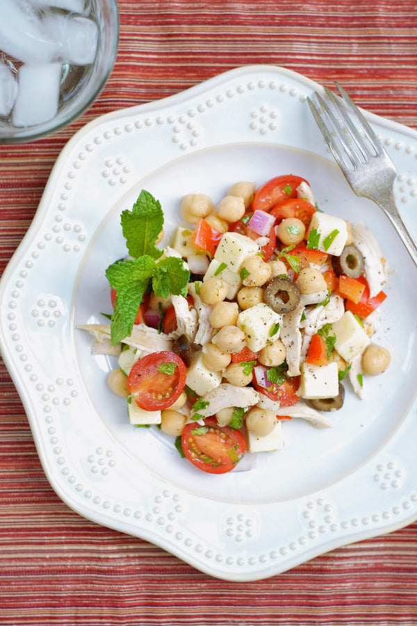 Mediterranean Chicken-Chickpea Salad