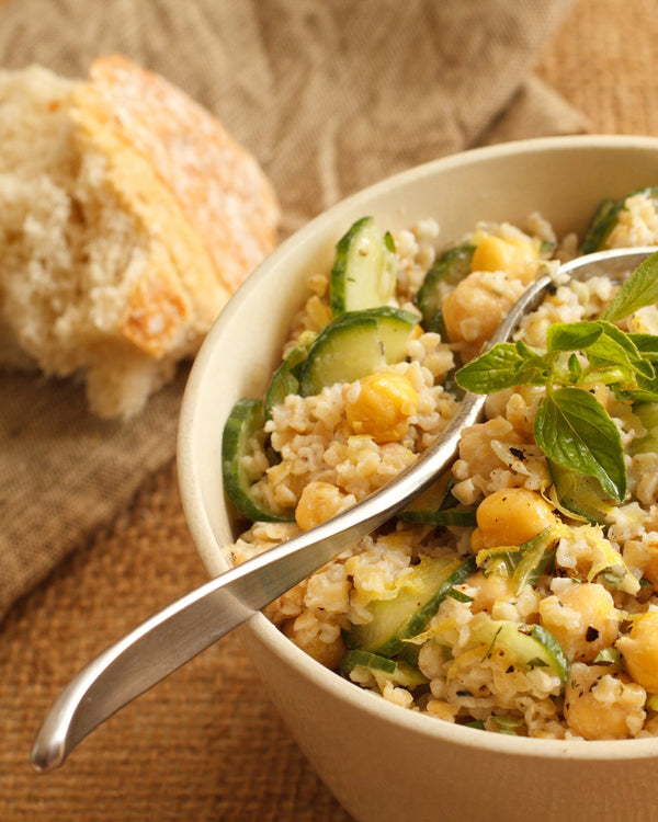 Bulgur, Cucumber & Chickpea Salad