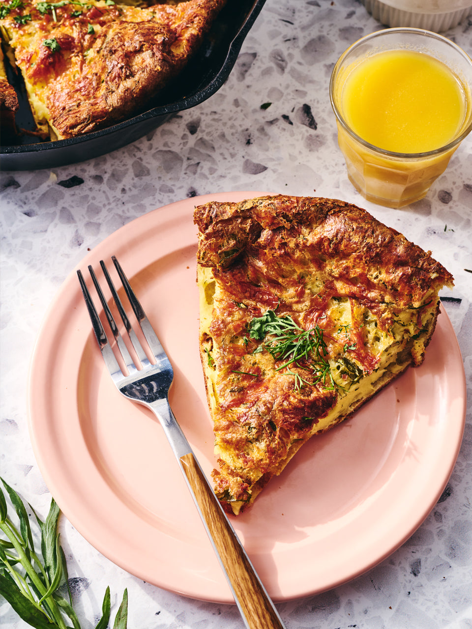 Cheddar Dutch Baby with Herbs