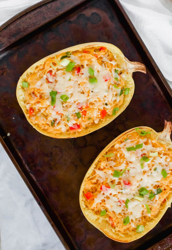 Buffalo Chicken Spaghetti Squash