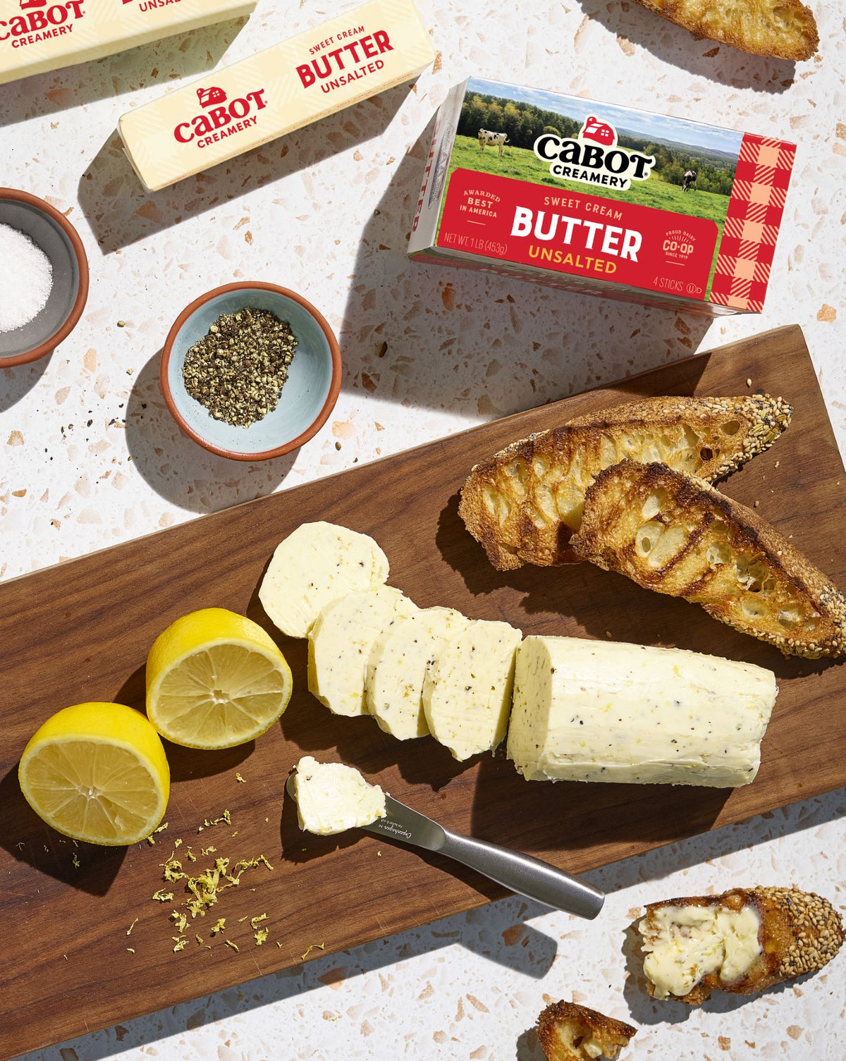 Lemon Black Pepper Compound Butter